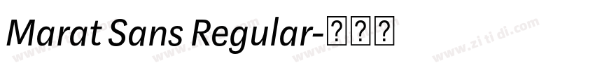 Marat Sans Regular字体转换